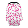 Little Breast Cancer Ribbon Print Baby Seat Cover