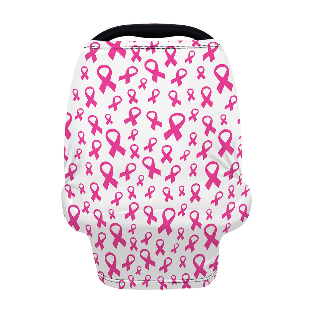 Little Breast Cancer Ribbon Print Baby Seat Cover