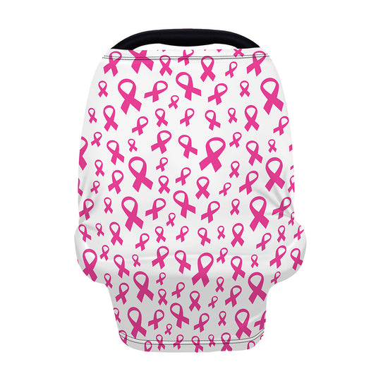Little Breast Cancer Ribbon Print Baby Seat Cover