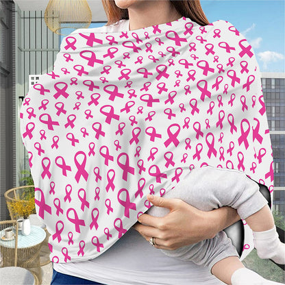 Little Breast Cancer Ribbon Print Baby Seat Cover