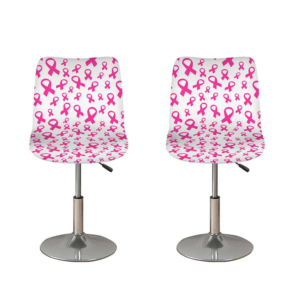 Little Breast Cancer Ribbon Print Bar Stool Covers