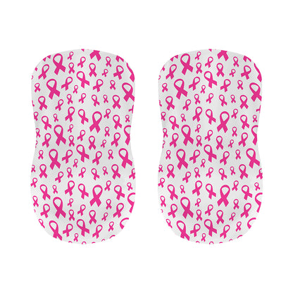 Little Breast Cancer Ribbon Print Bar Stool Covers
