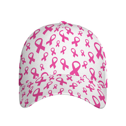 Little Breast Cancer Ribbon Print Baseball Cap
