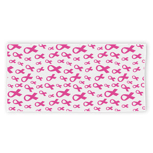 Little Breast Cancer Ribbon Print Beach Towel