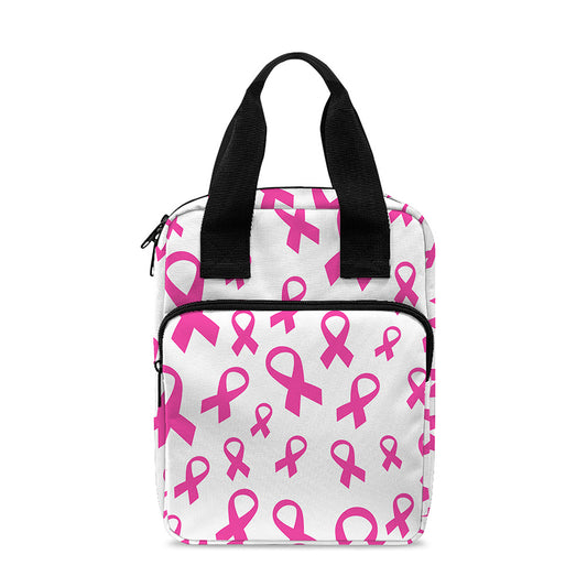 Little Breast Cancer Ribbon Print Bible Tote Bag