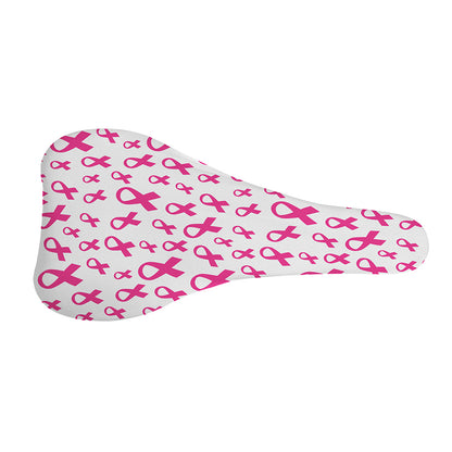 Little Breast Cancer Ribbon Print Bicycle Seat Cover
