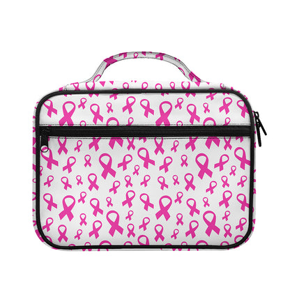 Little Breast Cancer Ribbon Print Briefcase Bible Bag