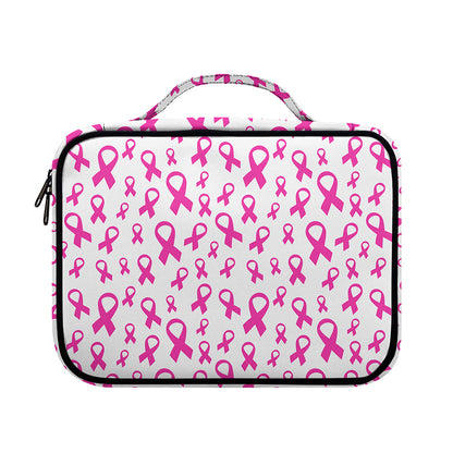 Little Breast Cancer Ribbon Print Briefcase Bible Bag