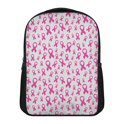 Little Breast Cancer Ribbon Print Casual Backpack