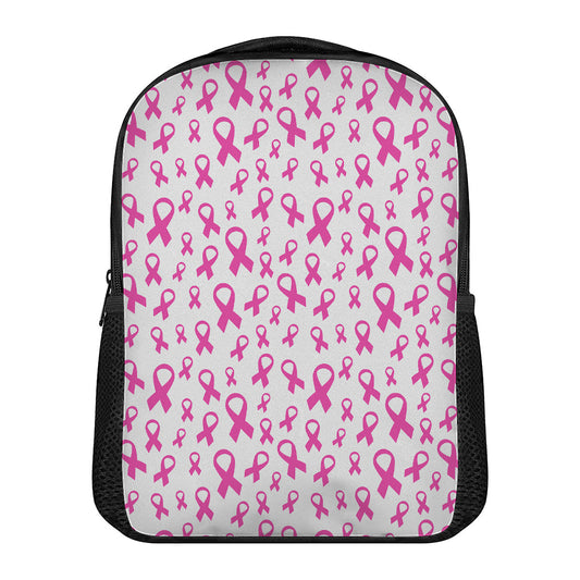 Little Breast Cancer Ribbon Print Casual Backpack