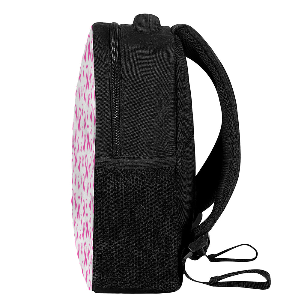 Little Breast Cancer Ribbon Print Casual Backpack