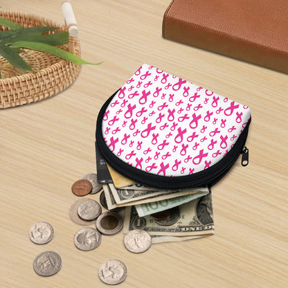 Little Breast Cancer Ribbon Print Coin Purse