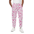 Little Breast Cancer Ribbon Print Cotton Sweatpants