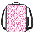 Little Breast Cancer Ribbon Print Crossbody Lunch Bag