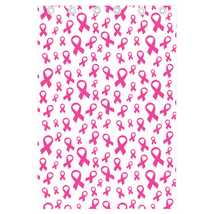 Little Breast Cancer Ribbon Print Curtain