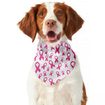 Little Breast Cancer Ribbon Print Dog Bandana