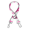 Little Breast Cancer Ribbon Print Dog Seat Belt