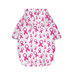 Little Breast Cancer Ribbon Print Dog Zip Up Hoodie