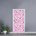 Little Breast Cancer Ribbon Print Door Sticker