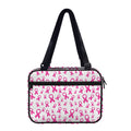 Little Breast Cancer Ribbon Print Double Strap Bible Bag