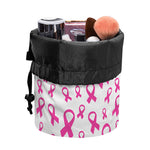 Little Breast Cancer Ribbon Print Drawstring Makeup Bag
