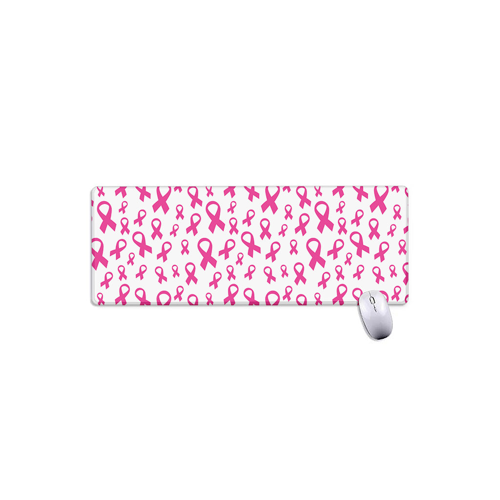 Little Breast Cancer Ribbon Print Extended Mouse Pad