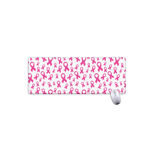 Little Breast Cancer Ribbon Print Extended Mouse Pad