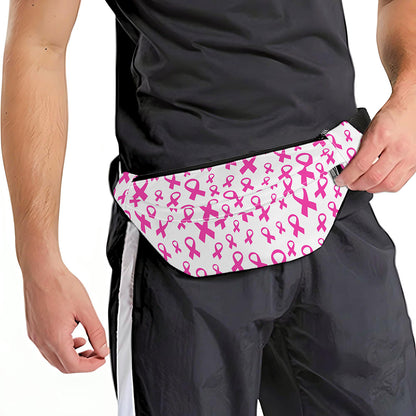 Little Breast Cancer Ribbon Print Fanny Pack