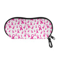 Little Breast Cancer Ribbon Print Glasses Case