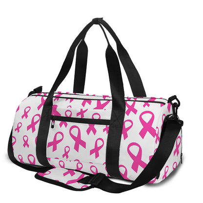 Little Breast Cancer Ribbon Print Gym Bag