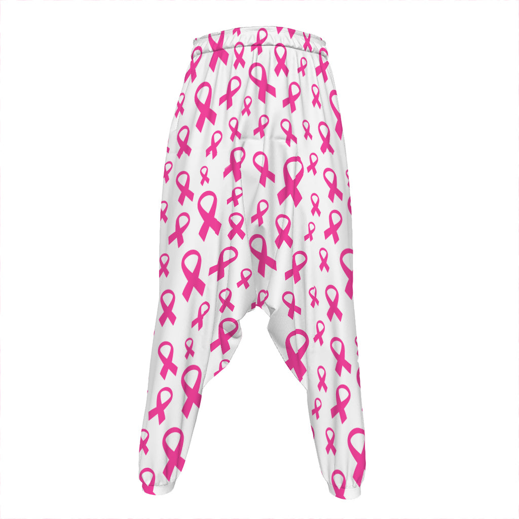 Little Breast Cancer Ribbon Print Hammer Pants