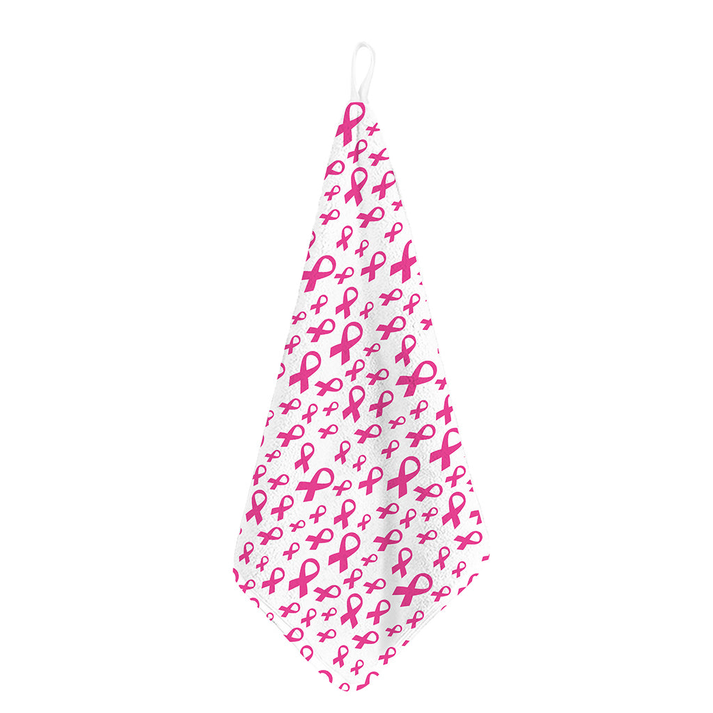 Little Breast Cancer Ribbon Print Hand Towel