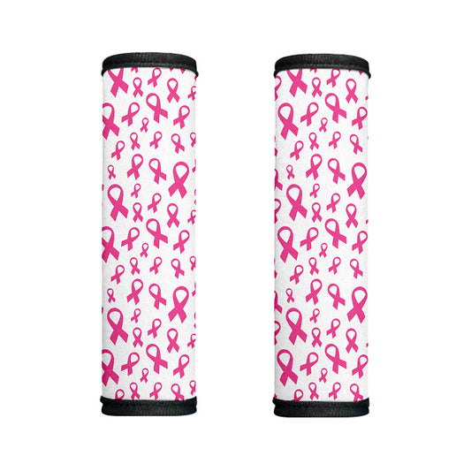 Little Breast Cancer Ribbon Print Handle Covers