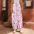 Little Breast Cancer Ribbon Print Harem Pants