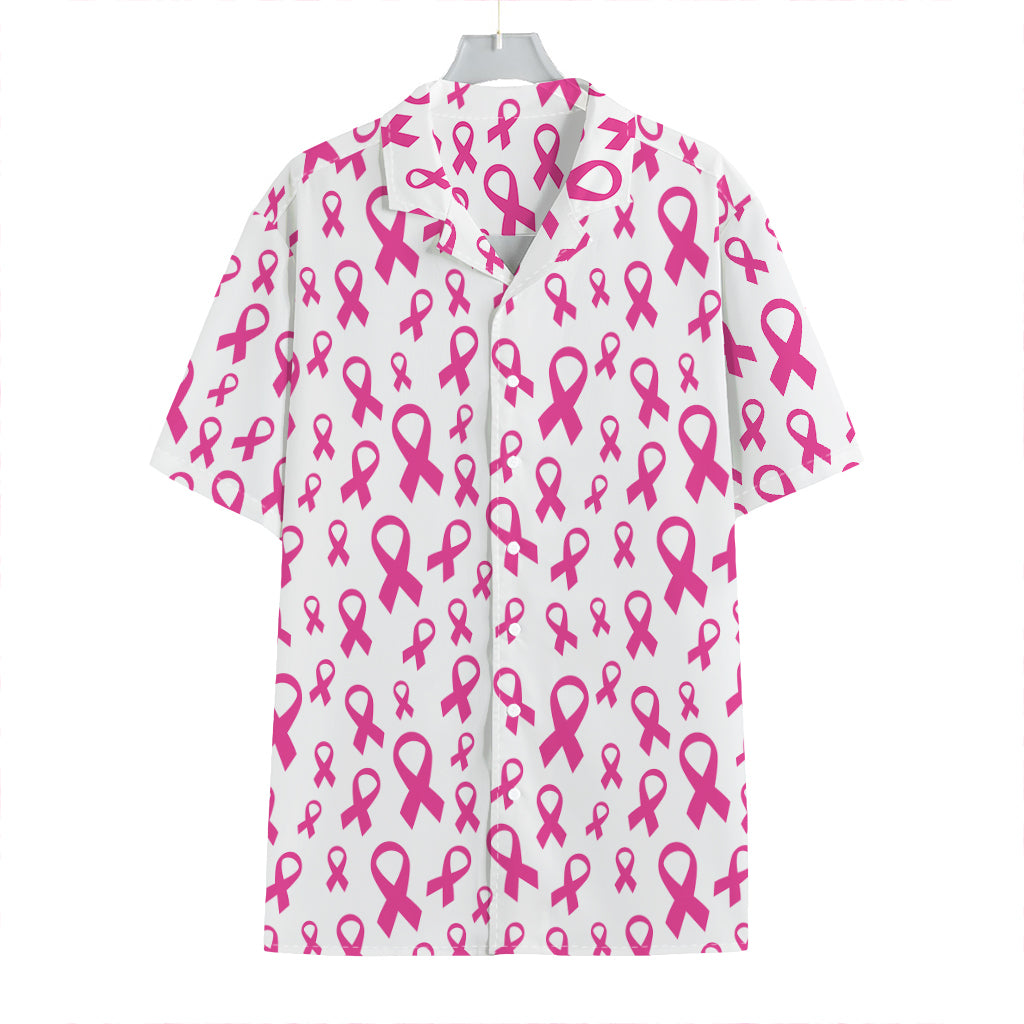 Little Breast Cancer Ribbon Print Hawaiian Shirt