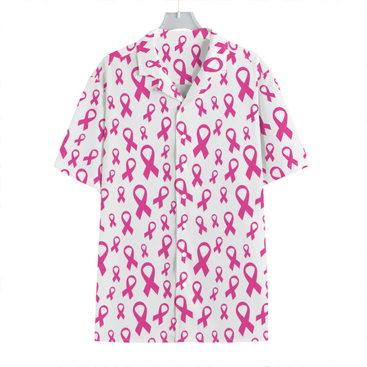 Little Breast Cancer Ribbon Print Hawaiian Shirt