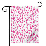 Little Breast Cancer Ribbon Print House Flag