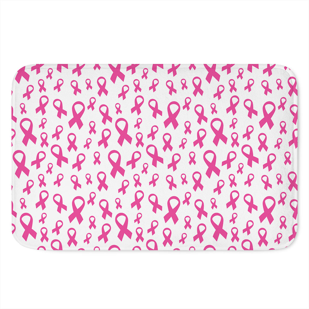 Little Breast Cancer Ribbon Print Indoor Door Mat