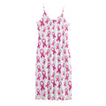 Little Breast Cancer Ribbon Print Jersey Midi Cami Dress