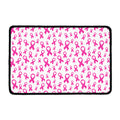 Little Breast Cancer Ribbon Print Kitchen Mat