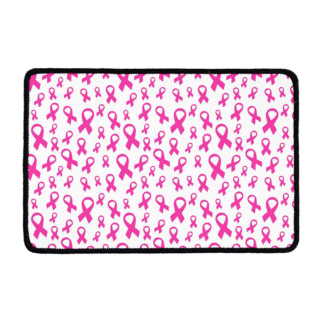 Little Breast Cancer Ribbon Print Kitchen Mat