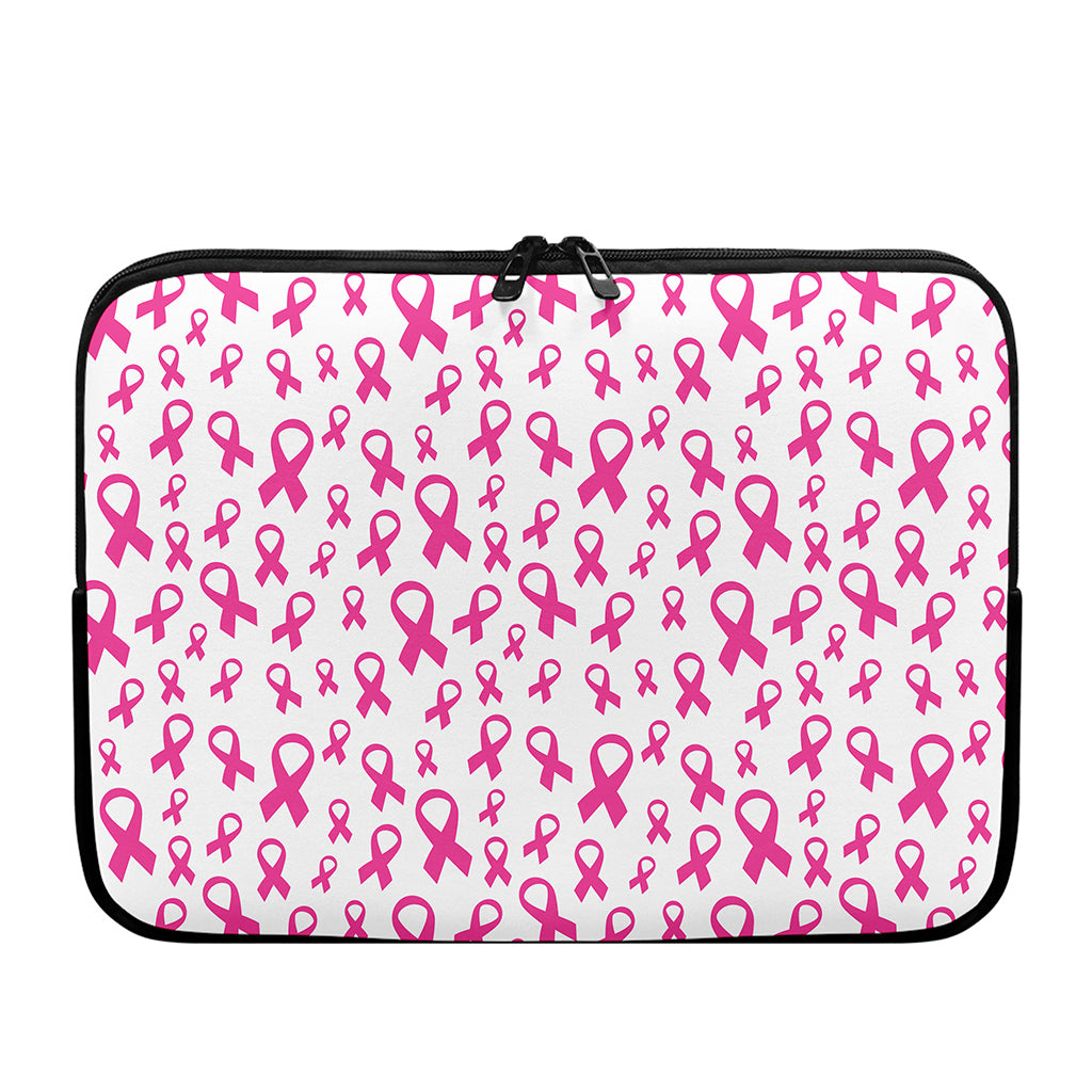 Little Breast Cancer Ribbon Print Laptop Sleeve