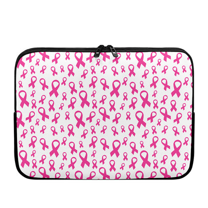 Little Breast Cancer Ribbon Print Laptop Sleeve