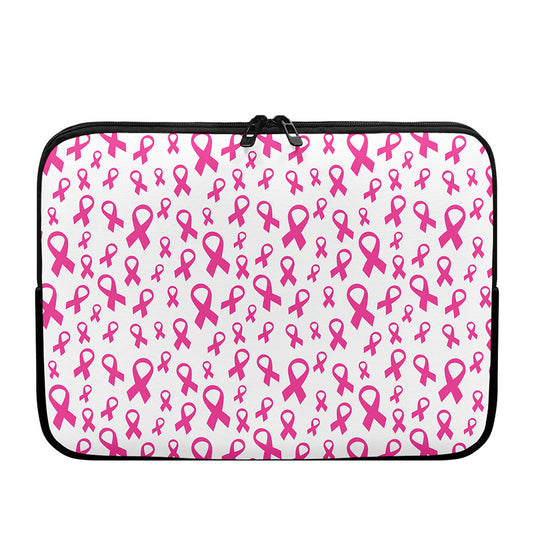 Little Breast Cancer Ribbon Print Laptop Sleeve