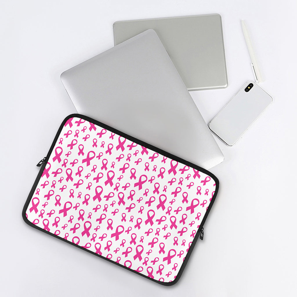 Little Breast Cancer Ribbon Print Laptop Sleeve