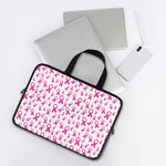 Little Breast Cancer Ribbon Print Laptop Sleeve With Handle