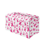 Little Breast Cancer Ribbon Print Leather Tissue Box Cover