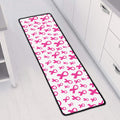 Little Breast Cancer Ribbon Print Long Kitchen Mat