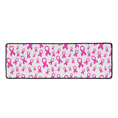 Little Breast Cancer Ribbon Print Long Kitchen Mat
