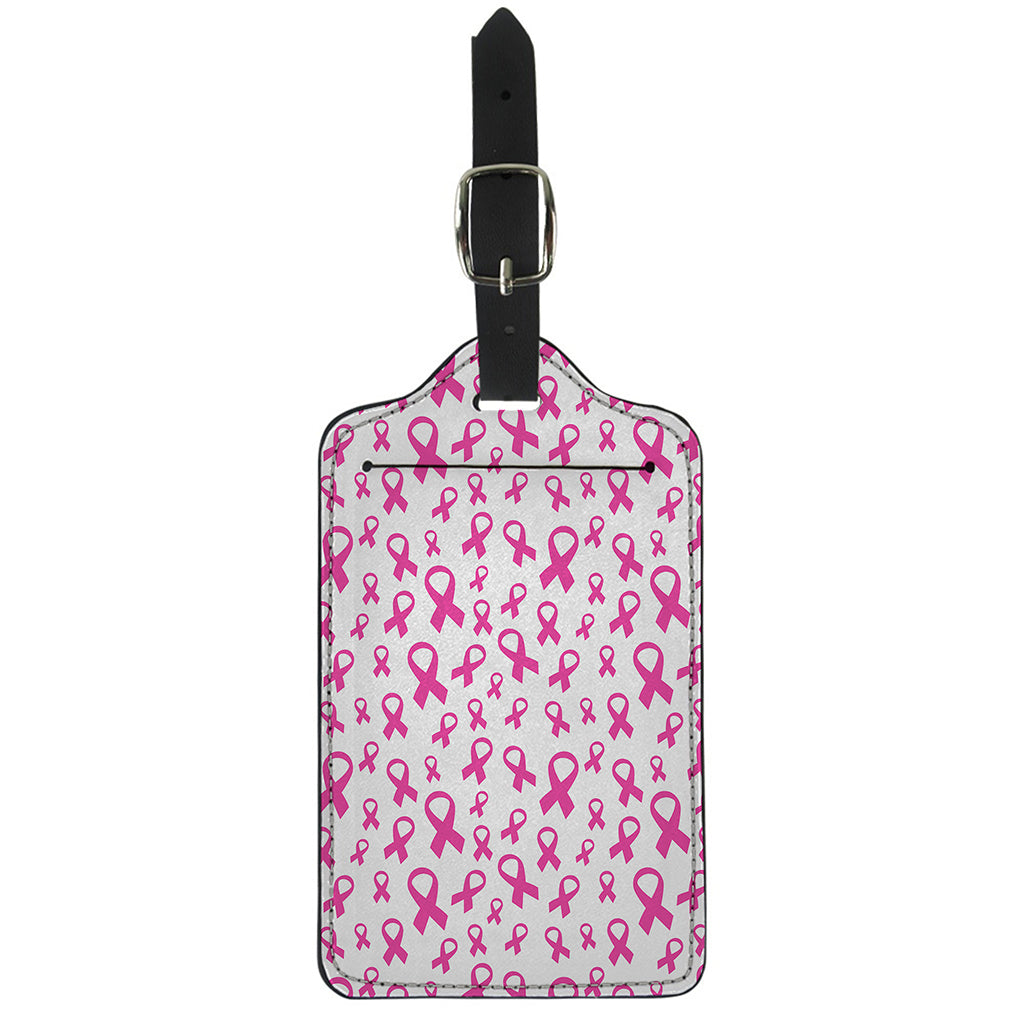 Little Breast Cancer Ribbon Print Luggage Tag